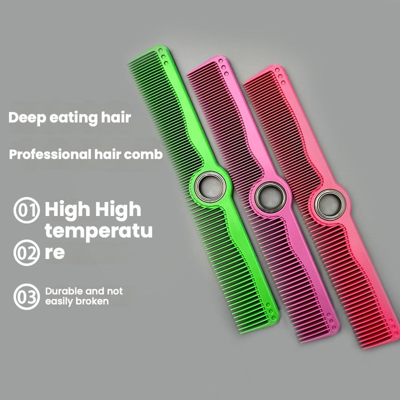 Rotating Comb with Shaft Barber Shop Hair Cutting Comb Double-Sided Comb Simple Hairdressing Professional Cutting Female Hair Comb Wholesale Manufacturer