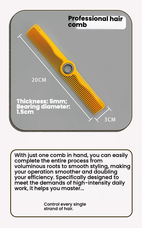 Rotating Comb with Shaft Barber Shop Hair Cutting Comb Double-Sided Comb Simple Hairdressing Professional Cutting Female Hair Comb Wholesale Manufacturer