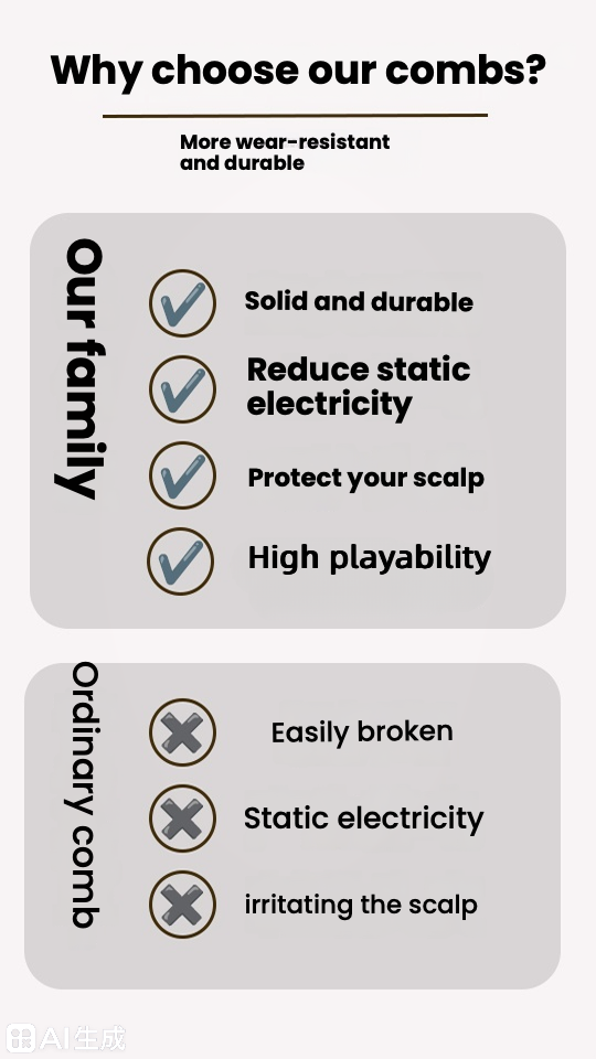 Rotating Comb with Shaft Barber Shop Hair Cutting Comb Double-Sided Comb Simple Hairdressing Professional Cutting Female Hair Comb Wholesale Manufacturer